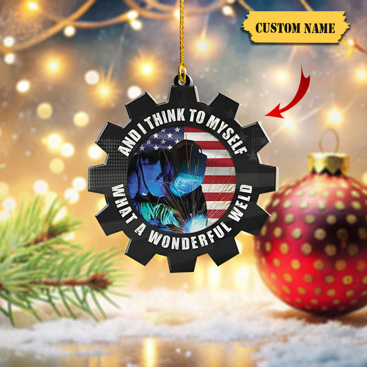 Personalized Welder Christmas Ornament, Welder Ornament for Welder Metal Worker, Gift Welder Lover, Ornament For Him, Gift For Him, Ornament Christmas