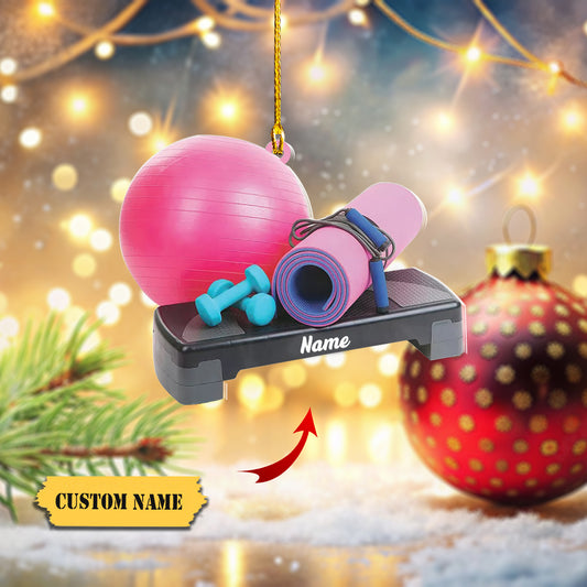 Personalized Workout Ornament, Gym Christmas Ornament, Fitness Ornament 34345, Ornament Decoration, Ornament For Gift, Ornament Christmas