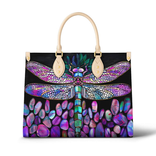 Dragonfly Leather Bag Iridescent Wings