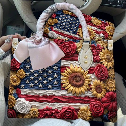 Leather Bag Love My Country