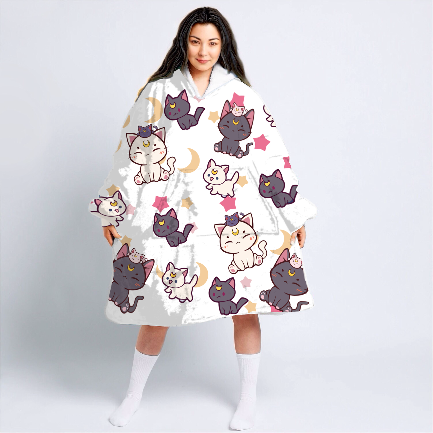 Sailor Moon Cat Hoodie Blanket