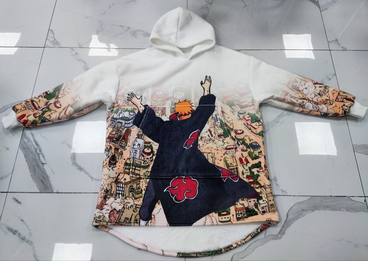 Shinra Tensei Hoodie Blanket