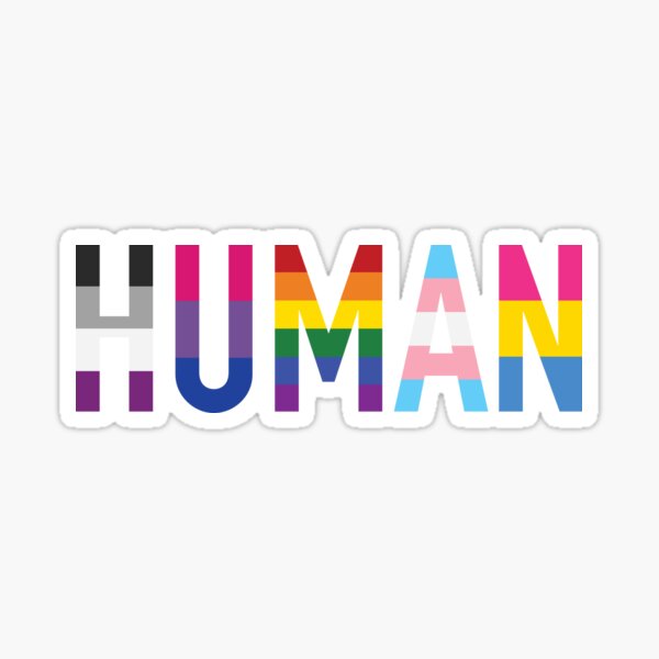 Human, Various Queer Flags 1 Sticker