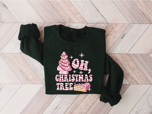 Oh Christmas Tree Sweatshirt, Christmas Cake Sweatshirt, Christmas Crewneck Sweater, Christmas Sweater Women, Funny Christmas Shirt Xmas Tee