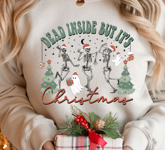 Dead Inside But It's Christmas T-shirt,, Sweatshirt Christmas, Sweater Christmas, Christmas For Gift, Sweatshirt Christmas