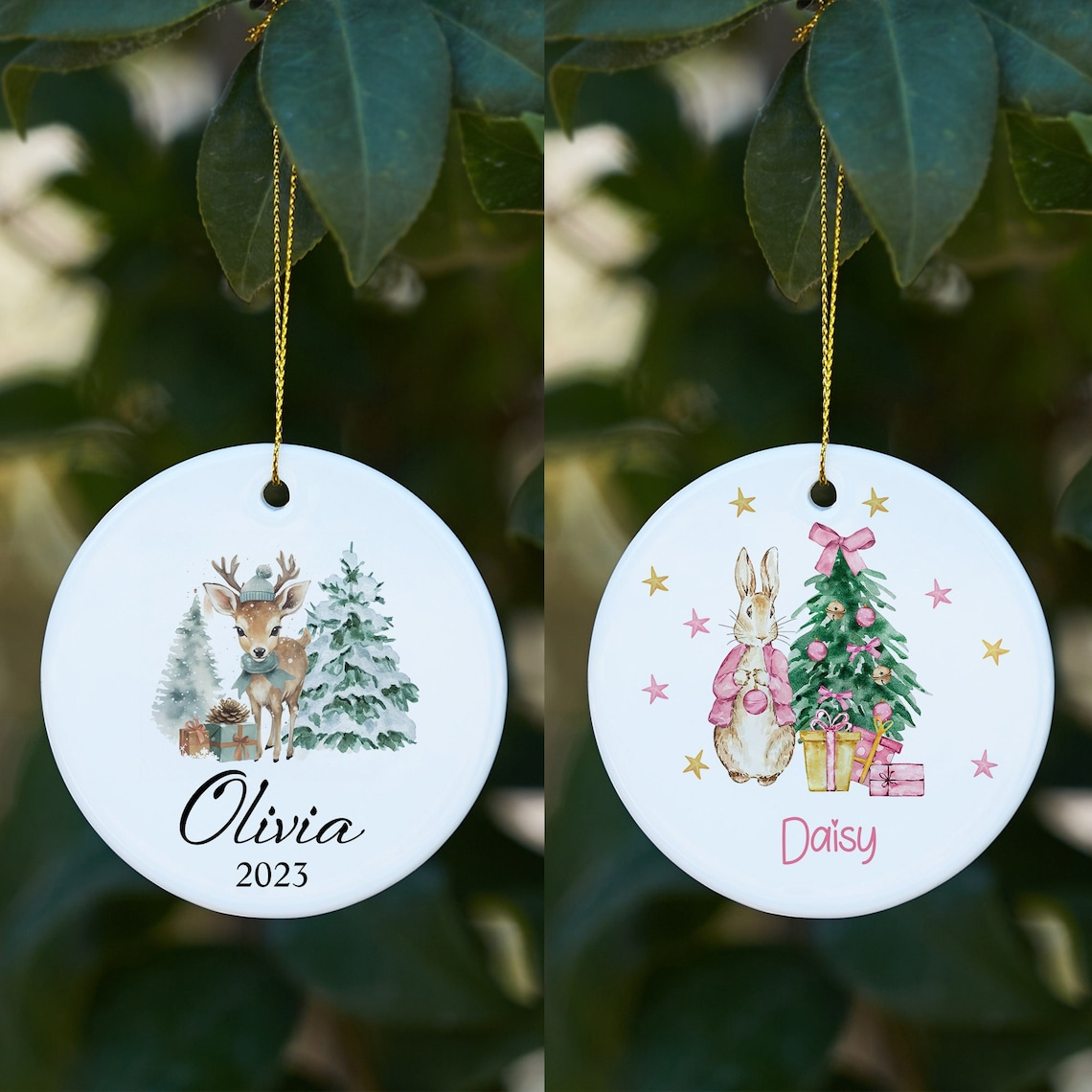 Ornáid Ceirmeacha Crann Nollag Pearsantaithe, Maisiúchán Baile Bauble Nollag, Bronntanas Maisiú Nollag Pearsantaithe, Bronntanas Nollag do Leanbh Nua