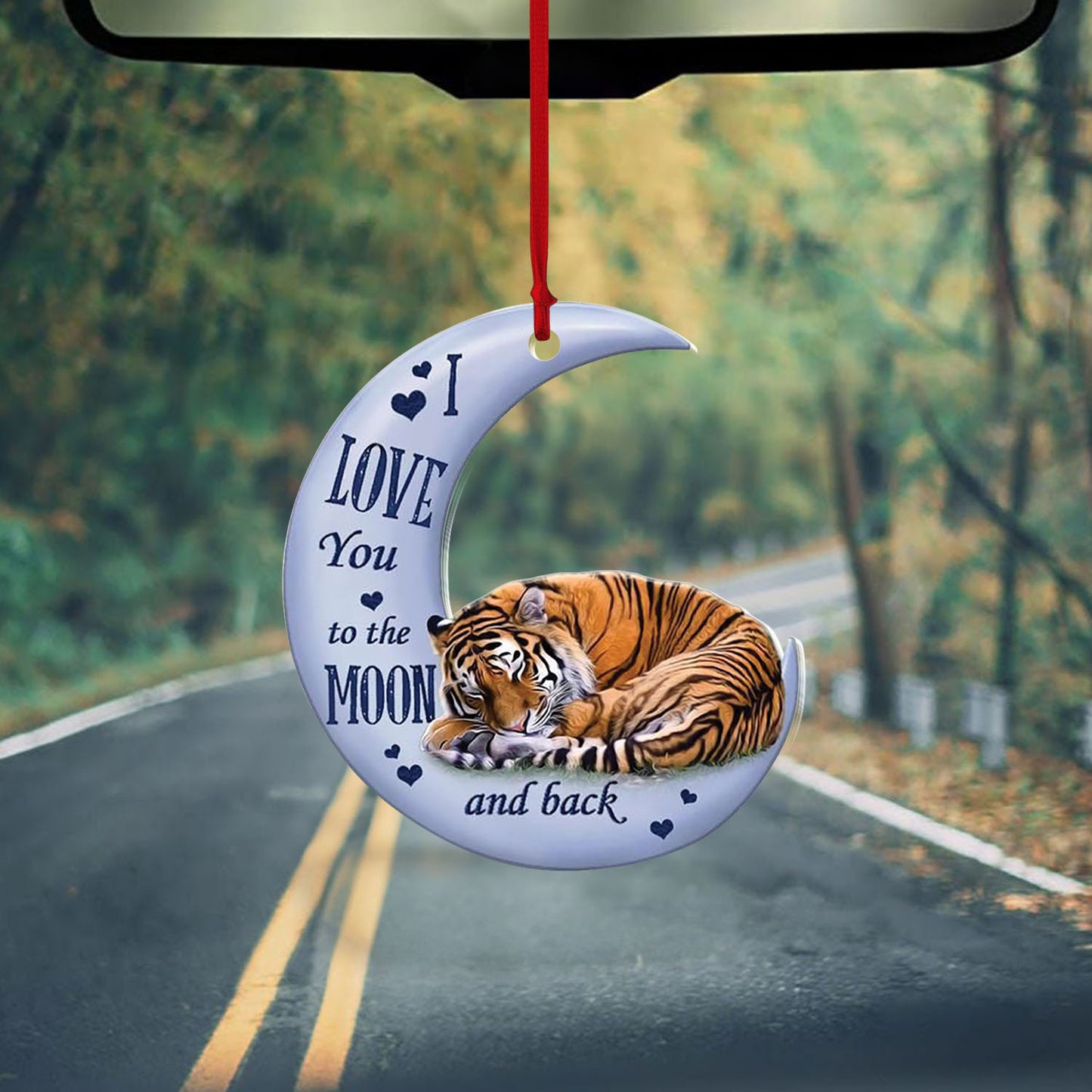 Tiger Moon and Back Two Sides Mica Plastic Ornament, Christmas Ornament, Christmas Gift, Ornament Decoration, Ornament Christmas - TeeZworldVN