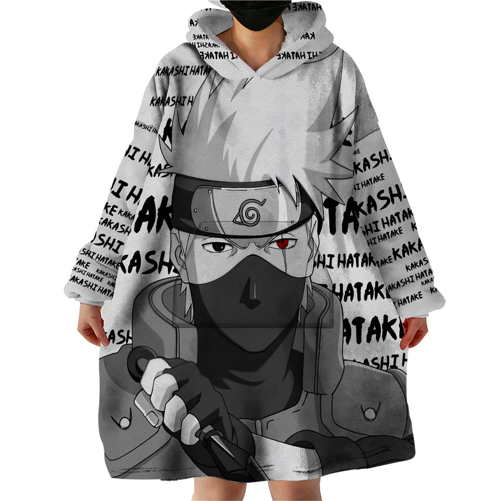 Kakashi Hatake - Anime Style Manga Wearable Blanket Hoodie TS04