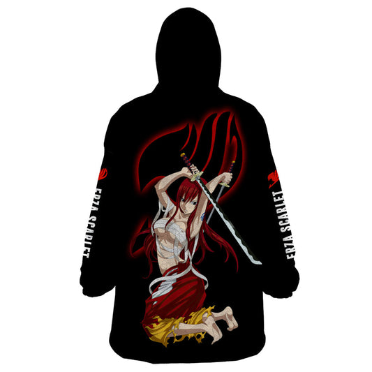 Erza Scarlet Wearable Blanket Hoodie Fairy Tail TS04