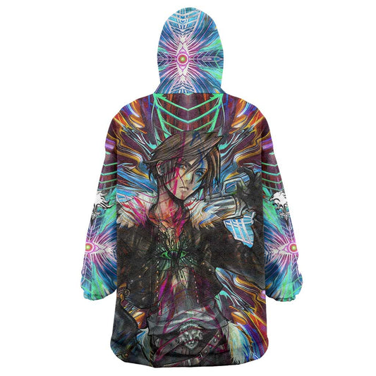 Trippy Squall Final Fantasy 8 Wearable Blanket Hoodie Trippy Style TS04