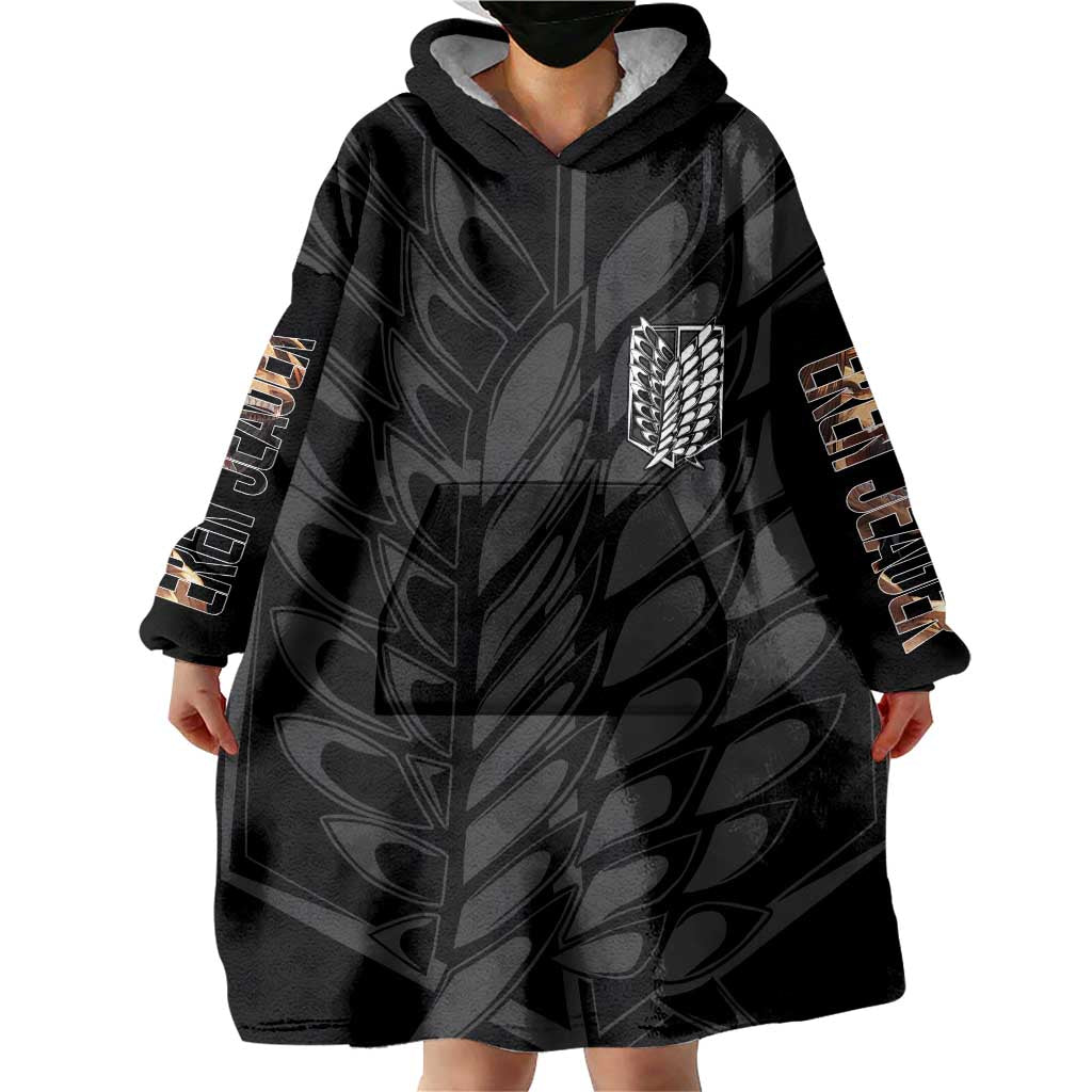Eren Yeager Attack on Titan Wearable Blanket Hoodie Anime Style TS04