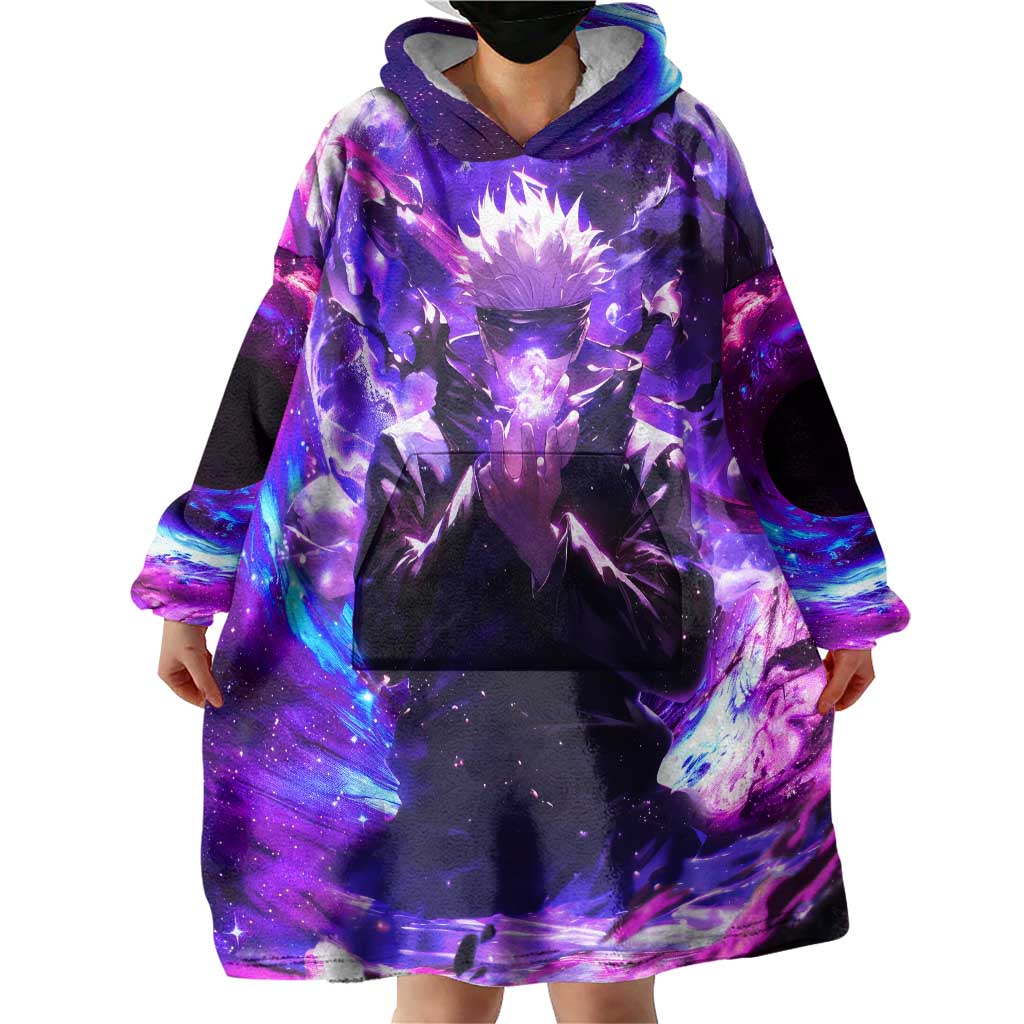 Trippy Gojo Satoru Jujutsu Kaisen Wearable Blanket Hoodie Anime Style TS04