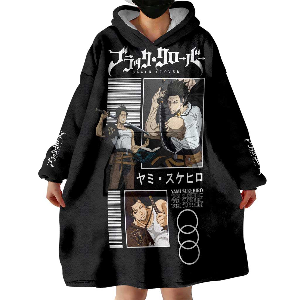 Yami Sukehiro - Black Clover Wearable Blanket Hoodie Anime Style TS04