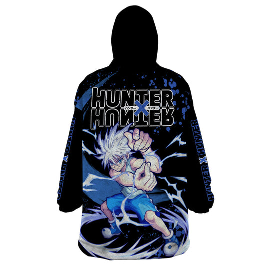 Killua Zoldyck Wearable Blanket Hoodie Hunter X Hunter TS04
