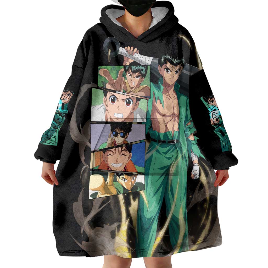 Yusuke Urameshi - YuYu Hakusho Wearable Blanket Hoodie Anime Style TS04