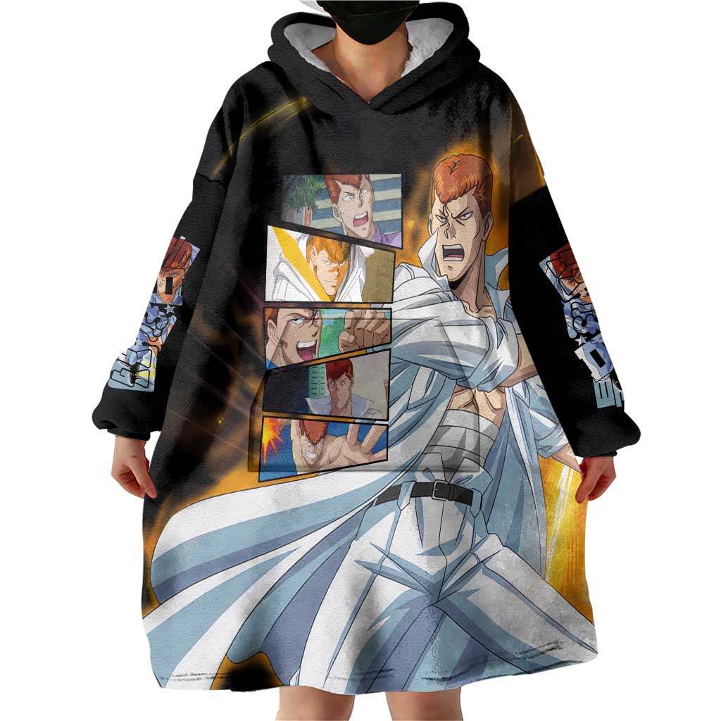 Kazuma Kuwabara - YuYu Hakusho Wearable Blanket Hoodie Anime Style TS04
