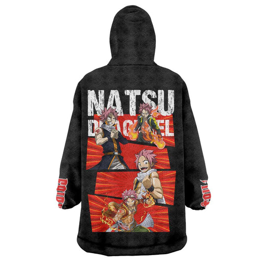 Natsu Dragneel - Fairy Tail Wearable Blanket Hoodie Anime Style TS04