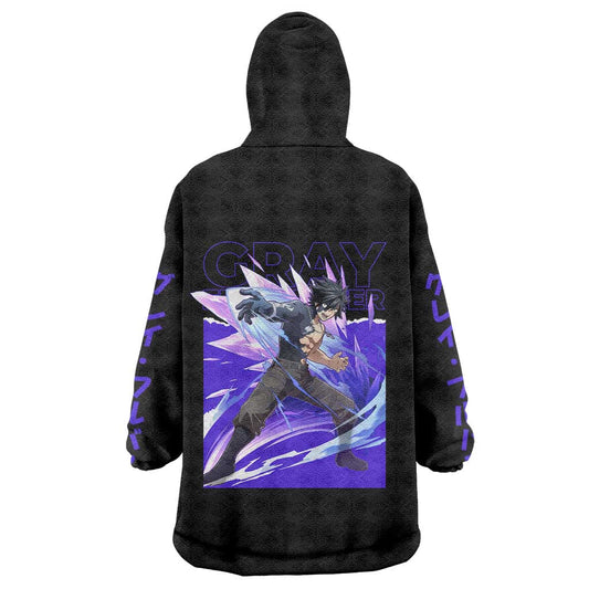 Gray Fullbuster - Fairy Tail Wearable Blanket Hoodie Anime Style TS04