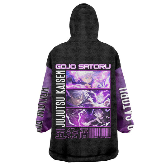 Gojo Satoru Hollow Purple Jujutsu Kaisen Wearable Blanket Hoodie Anime Style TS04
