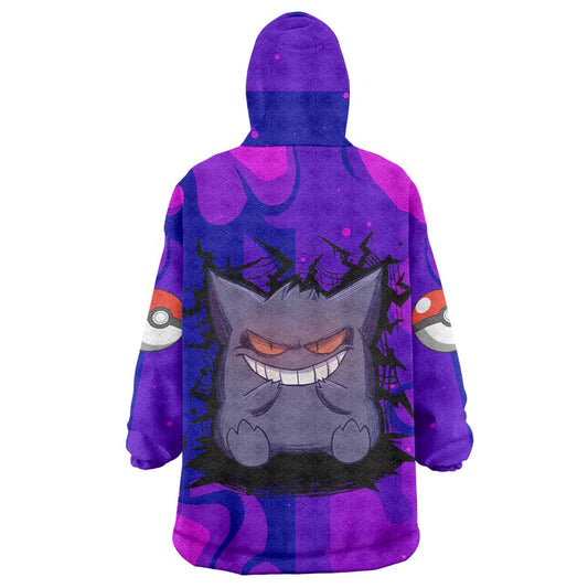 Gengar - Poke Wearable Blanket Hoodie Anime Style TS04