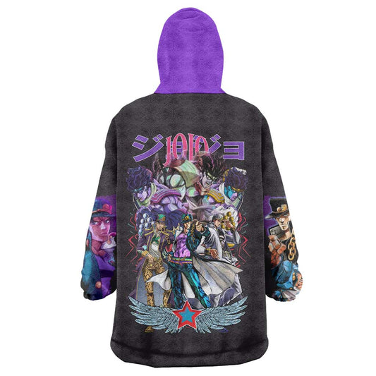 Jotaro Kujo V2 Jojos Bizarre Adventure Wearable Blanket Hoodie Japan Anime Style TS04