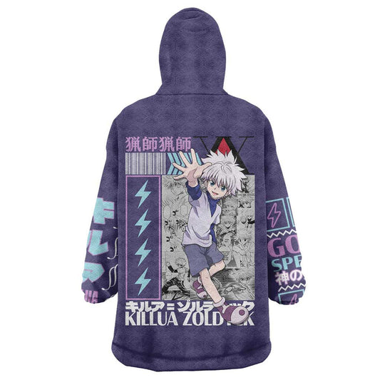 Killua Zoldyck V2 Hunter x Hunter Wearable Blanket Hoodie Anime Style TS04