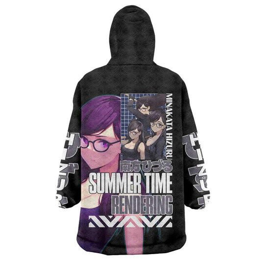 Minakata Hizuru Summer Time Rendering Wearable Blanket Hoodie Japan Anime Style TS04