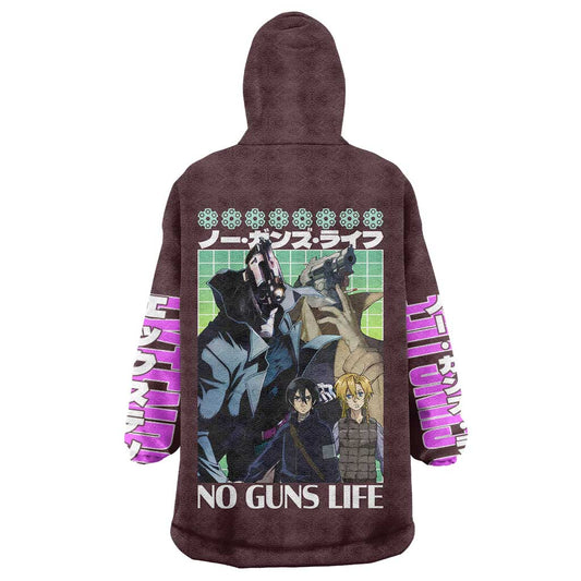 No Guns Life Wearable Blanket Hoodie Japan Anime Style TS04