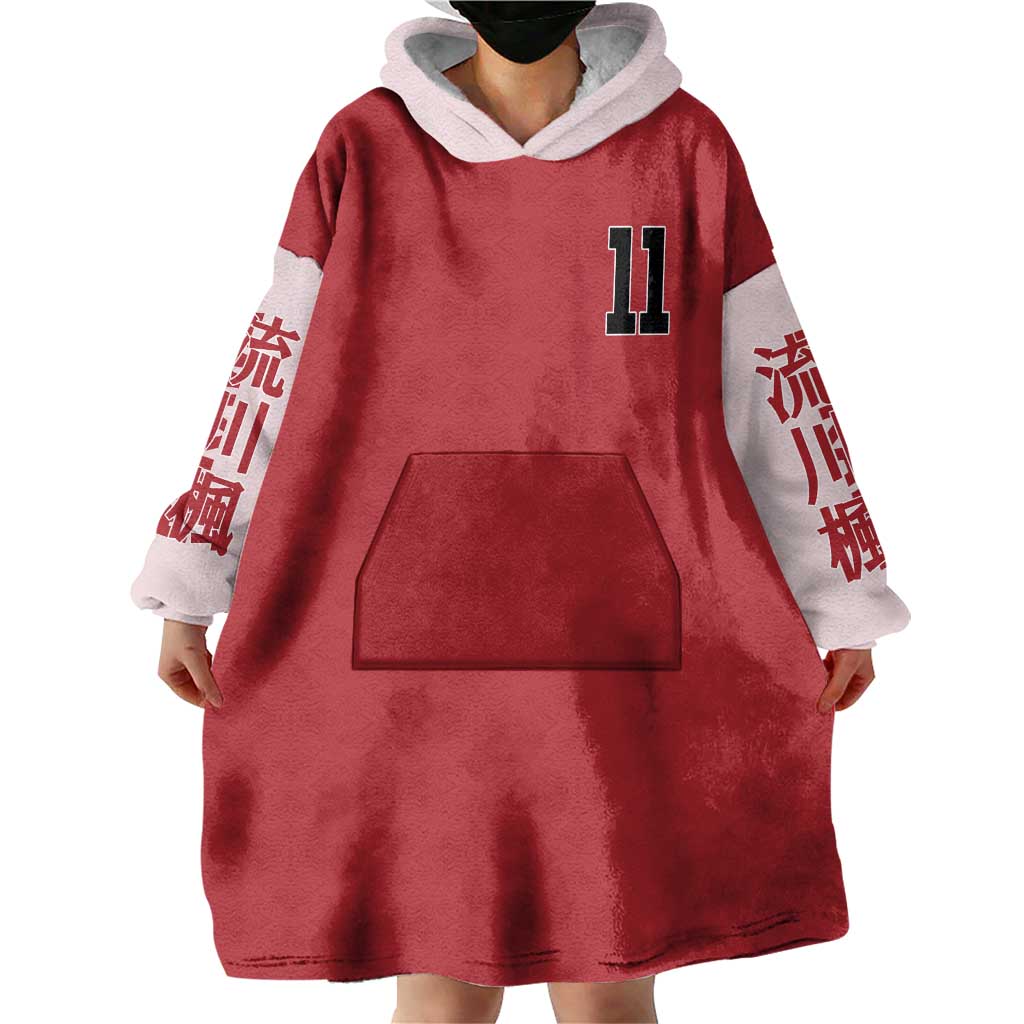 Kaede Rukawa Slam Dunk Wearable Blanket Hoodie Japan Anime Style TS04
