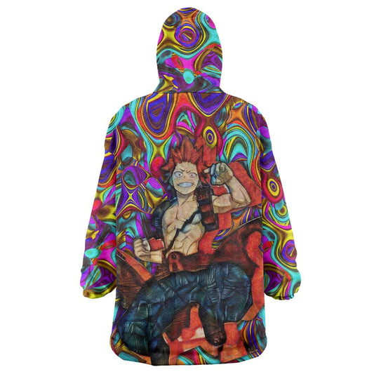 Trippy Kirishima Red Riot My Hero Academia Wearable Blanket Hoodie Trippy Mix Anime Style TS04