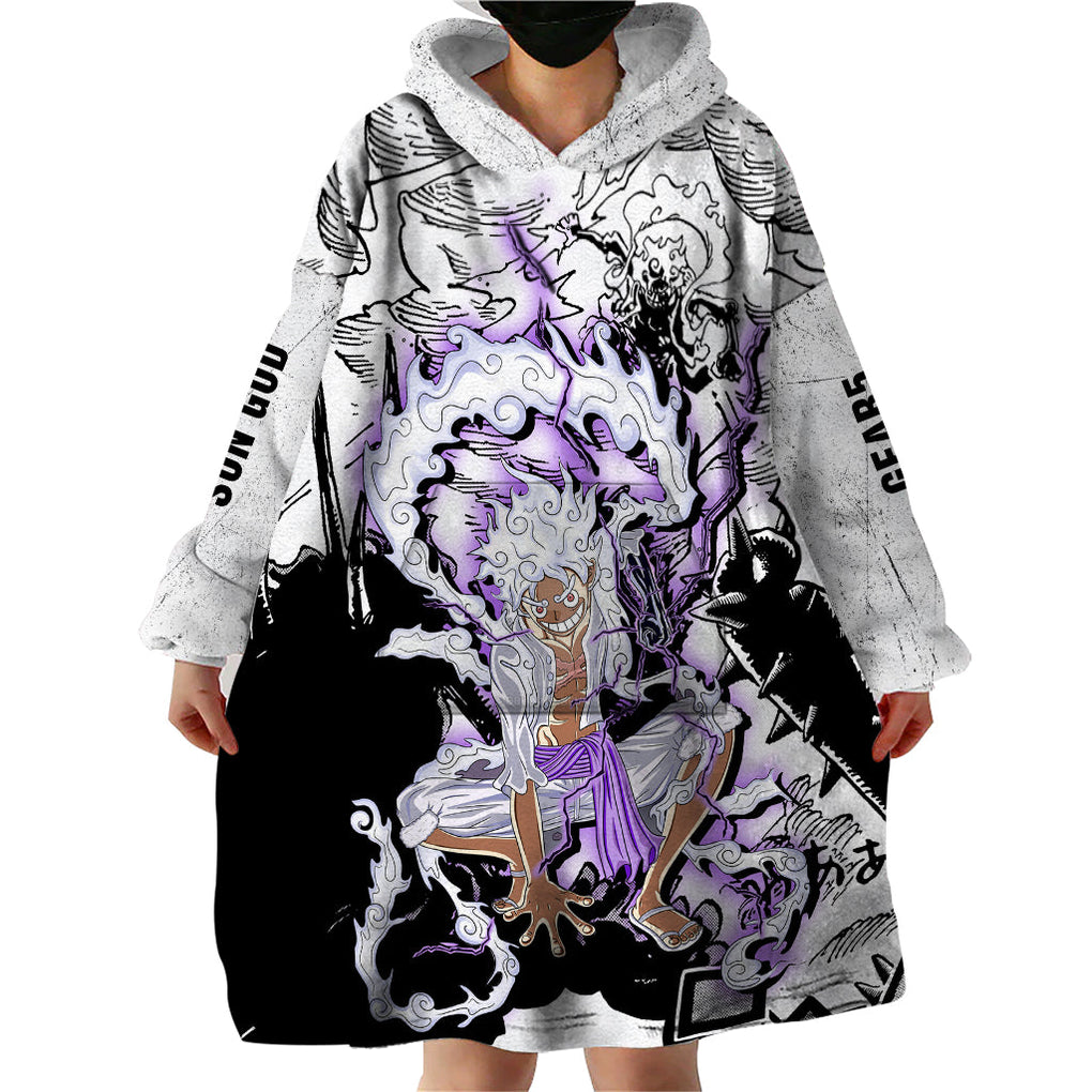 Luffy Strawhat Gear Five Wearable Blanket Hoodie Kaminari TS07