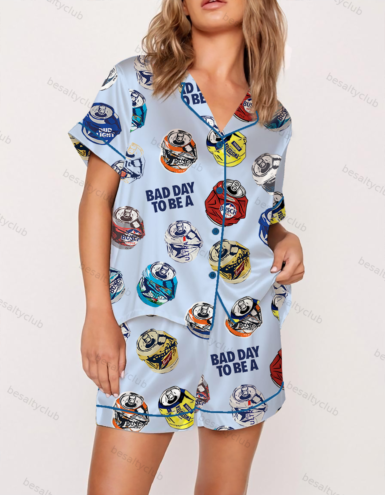 Bad Day To Be a Busch Funny Satin Pajama Set