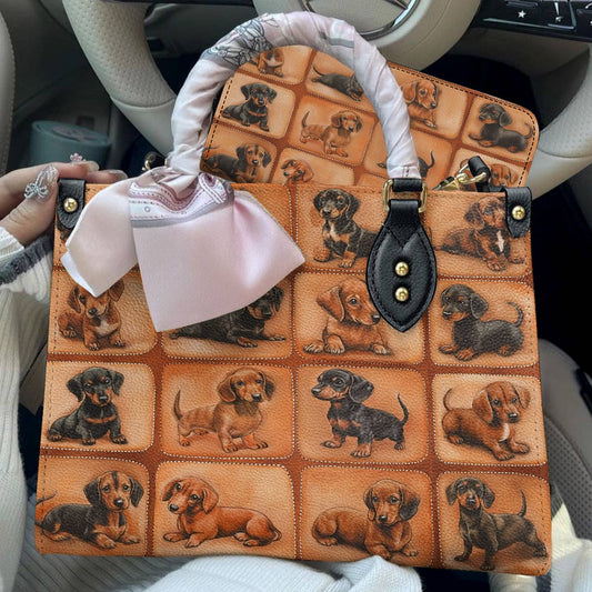 Leather Bag Vintage Dachshund Life