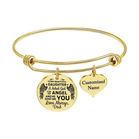 Dad To Daughter - Love Always Customized Name Bracelet