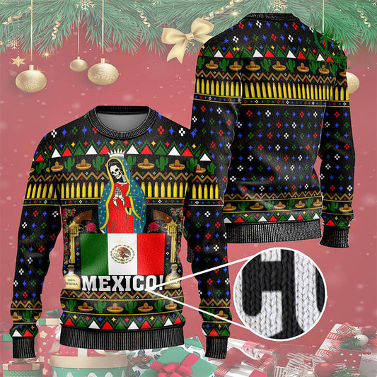 Christmas Mexico Maria von Guadalupe Ugly Sweater, Christmas Ugly Sweater, Christmas Gift, Gift Christmas 2024