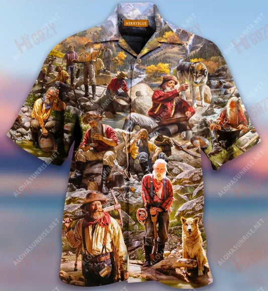 Mianadóireacht Óir Léine Haváís Unisex Laethanta Saoire Muinchille Gearr Léinte Crazy Haváís Léinte Haváís do Mhná, Bronntanas Léine Haváís, Bronntanas Nollag