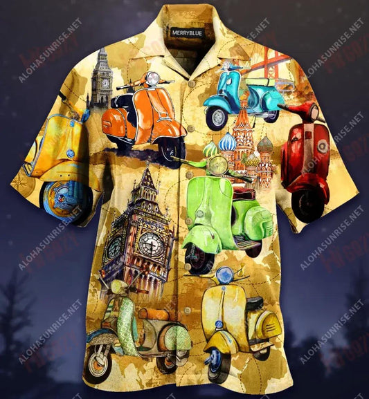 Tá an Saol Gearr Agus Tá an Domhan Leathan Léine Haváise Unisex Léinte Aigéin Léinte Trópaiceacha Léinte Haváís Saincheaptha Patrún Léine Haváís, Bronntanas Léine Haváís, Bronntanas Nollag