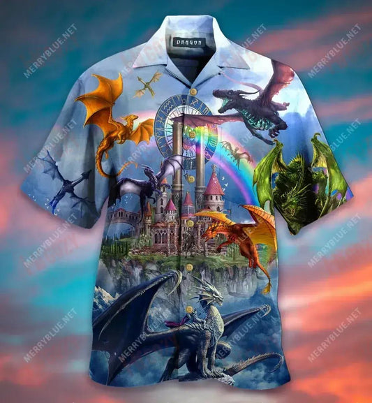 Cosaint an Chaisleáin ar Gach Costas Léinte Dragon Gearr Haváís Laethanta Saoire Léinte Trópaiceacha Léinte Haváise Saincheaptha Léinte Greannmhar Haváís, Bronntanas Léine Haváís, Bronntanas Nollag