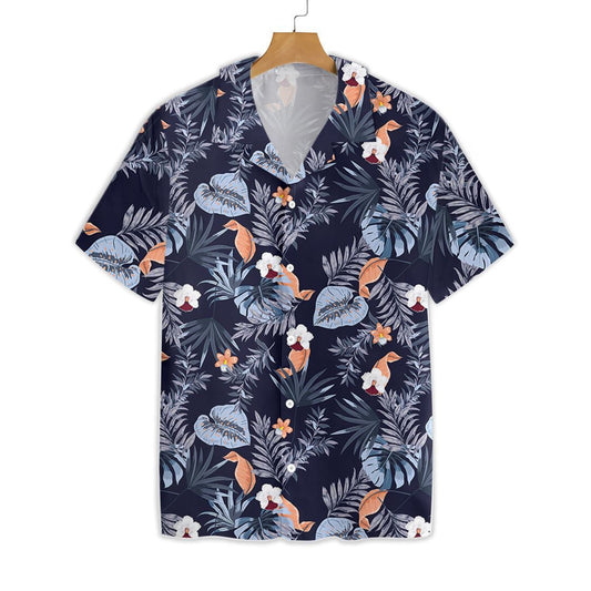 Bláth Gorm Ar Chúlra Gorm Dearadh Léine Haváís, Haváise le haghaidh Bronntanais