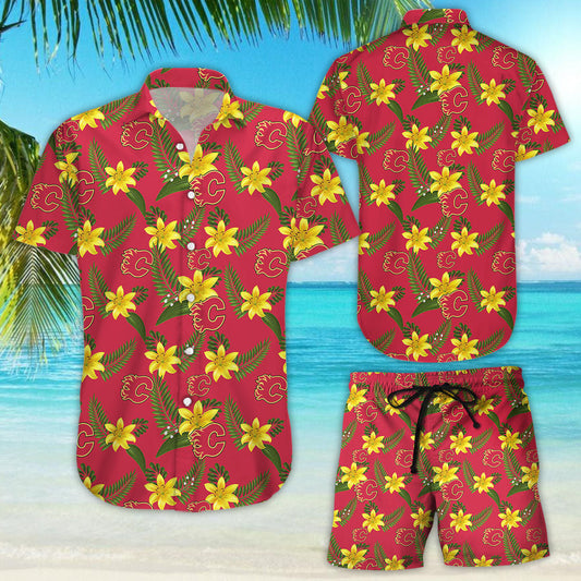 Lasracha Calgary Aloha Shirt Léine Aloha Haváís Léine Aloha Haváíais Gearr Léinte Trá - Léinte haváíais - Bronntanas Léine Haváí, Bronntanas Nollag