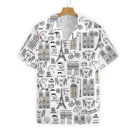 I Love England Doodle Pattern Hawaiian Shirt, Hawaiian For Gift