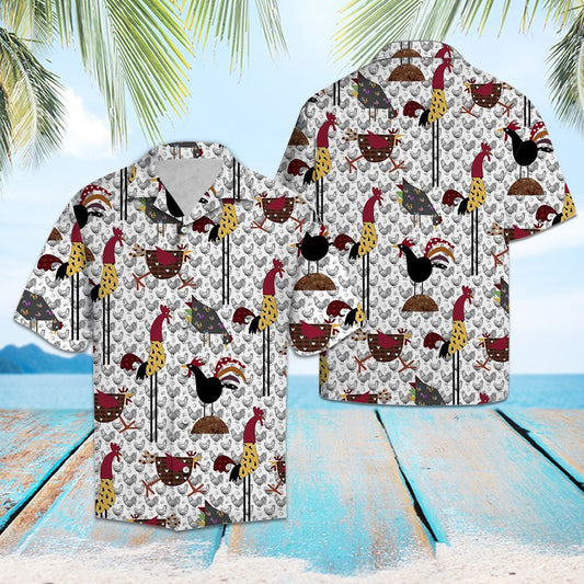 Rise And Shine With Rooster Hawaiian Shirt,Hawaiian Shirt Gift, Christmas Gift