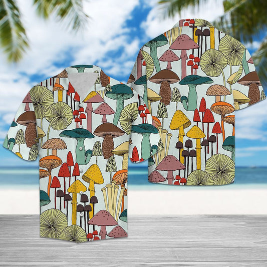 Obsessed With Mushrooms Pattern Hawaiian Shirt,Hawaiian Shirt Gift, Christmas Gift