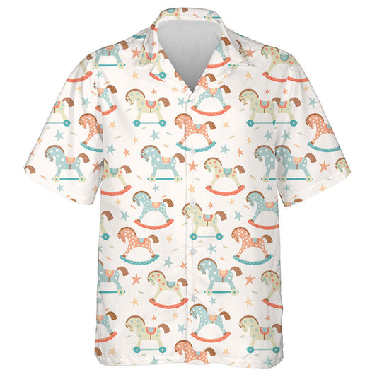 Baby Rocking Horse On White Color Hawaiian Shirt, Hawaiian For Gift