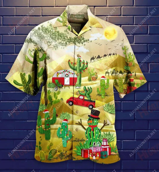 Is Fearr Sa Bheatha Le Cactus Léine Gearr Haváís Caitheamh aimsire Léinte Haváís Saincheaptha Léinte Haváís do Mhná, Bronntanas Léine Haváís, Bronntanas Nollag