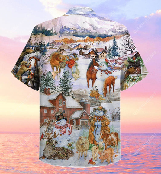 Christmas Is Better On Farm Design Hawaiian Shirt, Hawaiian For Gift