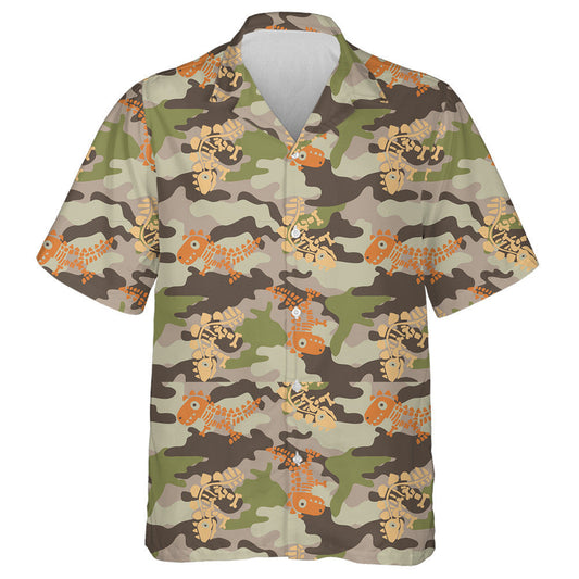 Cúlra Camou Iontaisí Cnámharlach Dineasár Seanré Léine Haváíais, Hwaiian Le Bronntanas