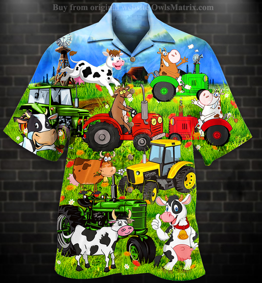 Cows Happy Everyday - Hawaiian Shirt, Hwaiian For Gift