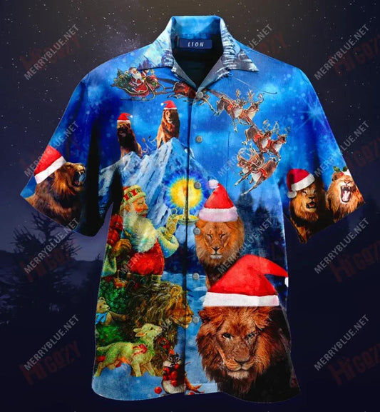 Leon Ar Nollag Léine Gearr haváís Léinte T haváís an tSamhraidh Léinte haváíais Oirbheartaíochta Léinte Crazy Haváí, Bronntanas Léine haváíais, Bronntanas Nollag