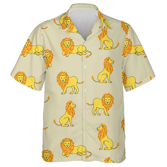 Beautiful Lion In Different Pose Hawaiian Shirt, Hawaiian For Gift